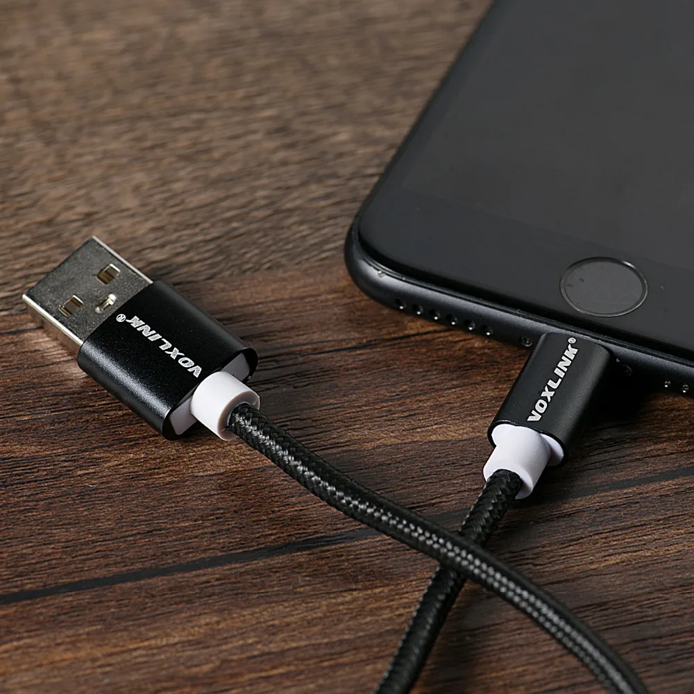 VOXLINK 8 Pin USB кабель упаковка из 10 шт. Алюминий сплава USB кабель с нейлоновой оплеткой провод для зарядки Кабели Зарядное устройство Шнур для iPhone 7,7 Plus, 6S Plus