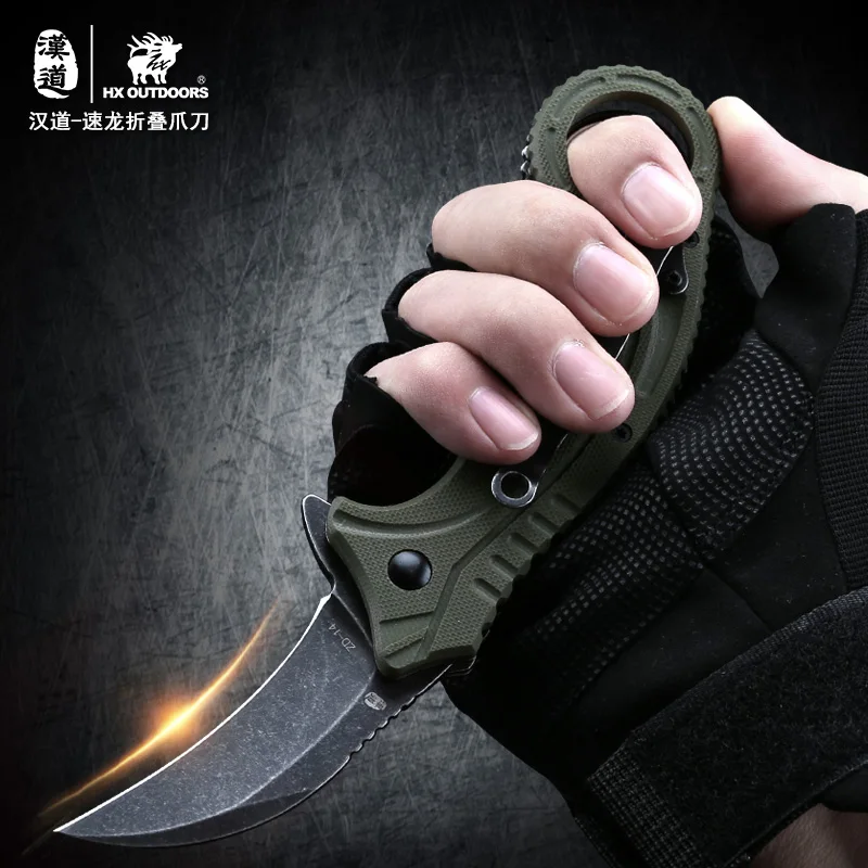 HX на открытом воздухе 9Cr18Mov Karambit складной нож сталь+ K10 ручка утилита тактический рескус коготь ножи кемпинг Охота EDC нож инструмент