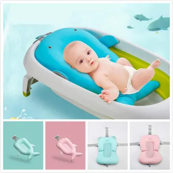 

Baby Shower Portable Air Cushion Bed Babies Infant Bath Pad Non-Slip Bathtub Mat Newborn Cartoon Safety Bath Seat