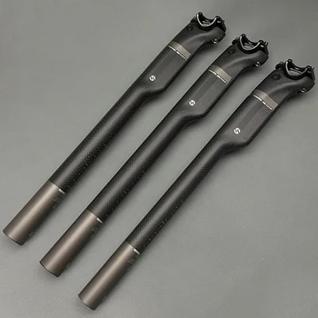 

TOSEEK Cycling Matte Full 3K Carbon Fiber Seatpost MTB Mountain Road Bike Seat Post Bicycle Parts 27.2/30.8/31.6*350/400MM