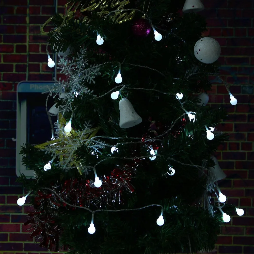 4 м 40 светодио дный Cherry шарики Фея Строка декоративные огни Батарея работает Свадьба Рождество открытый патио гирлянды украшения