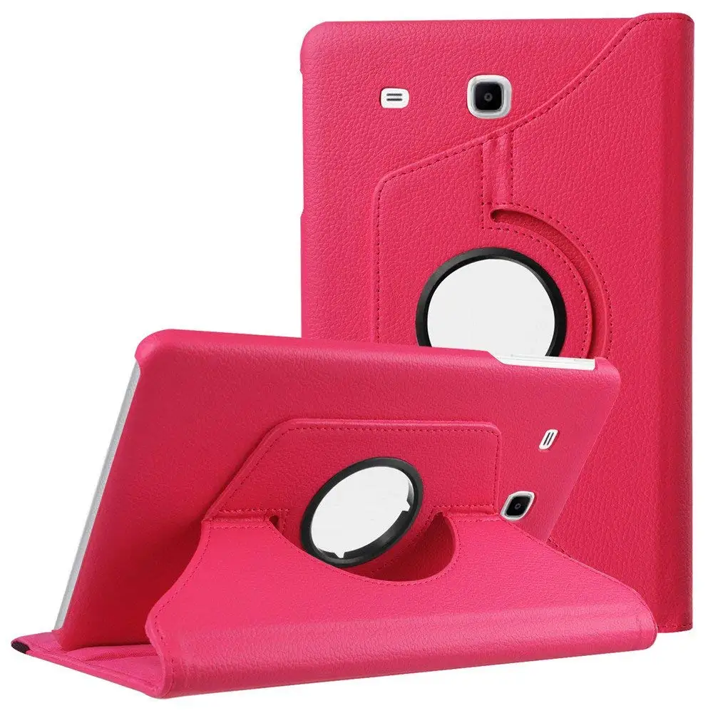 Чехол для планшета samsung Galaxy Tab A 7,0 SM-T280 SM-T285, чехол для планшета samsung Galaxy Tab A 6 7,0 дюймов, чехол с вращающейся на 360 крышкой-подставкой - Цвет: ROSE RED