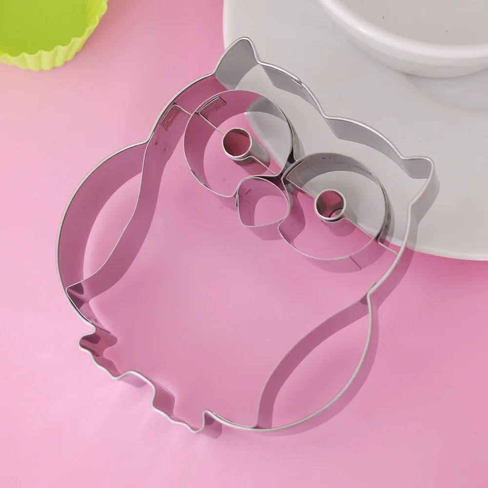 3D сова форма печенья формочка пряник мультфильм из нержавеющей стали печенья Жаростойкие формы для духовки инструменты для украшения тортов из мастики
