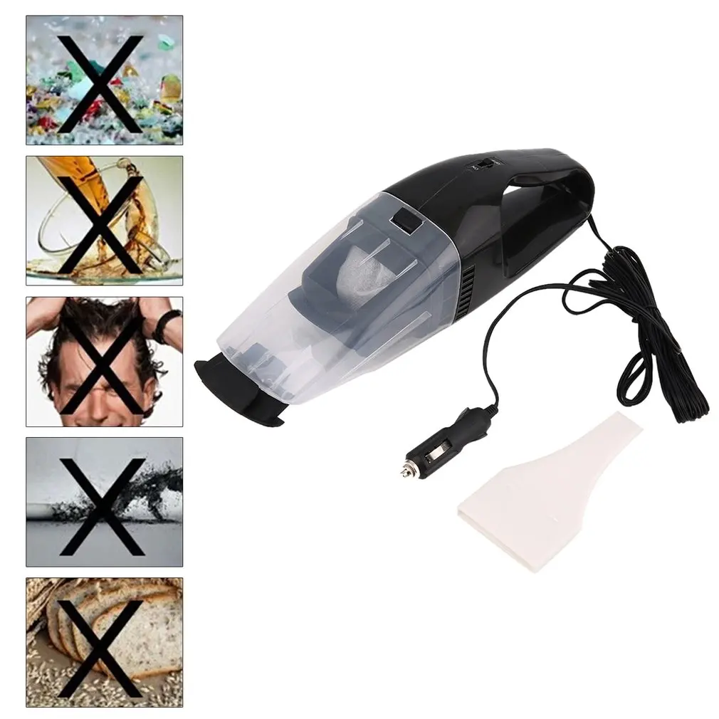 

2018 NEW 100W Car Vacuum Cleaner Wet And Dry Dual-use Super Suction 5 m 12V Black Portable Handheld Rechargeable dropshipping