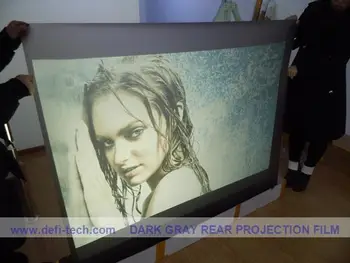 

DfLabs fedex Delivery cost gray glass projection film , window display foil gray Screen