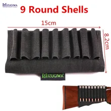 10 шт./лот Mizugiwa винтовка приклад патрона держатель неопрена 9 ракушек патрон винтовка оболочка держатель винтовка черная приклад запас Caza