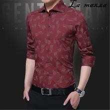 Для мужчин одежда Футболка с принтом Для мужчин рубашка с длинными рукавами Для мужчин s отложной воротник Для мужчин s рубашки Regular Fit