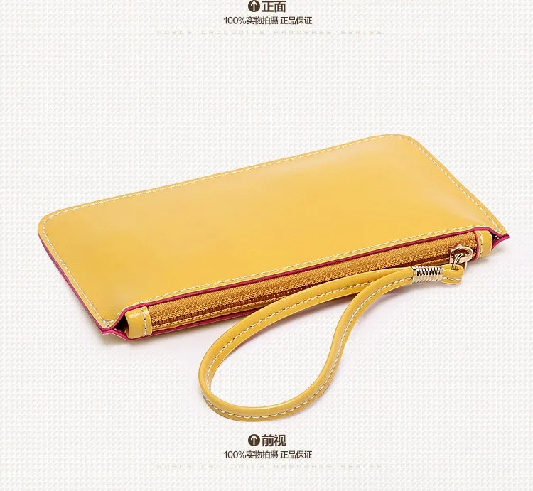 Модный женский кошелек, сумочка с ремешком, одноцветная кожаная длинная сумка, портативный клатч, Женский брендовый кошелек для денег, телефона, карт