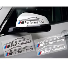 Estilo M Desempenho Espelho Retrovisor Adesivo Reflexivo M Logotipo Adesivos para BMW E36 E39 E46 E60 E90 F30 F20 F10 F01 X3 X5 X6