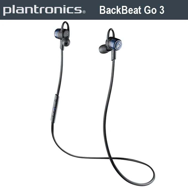 

Plantronics BackBeat Go3 Bluetooth Earphone Stereo Earbuds Comfort-fit Ear tips Inline Controls Moisture Resistants For iPhone