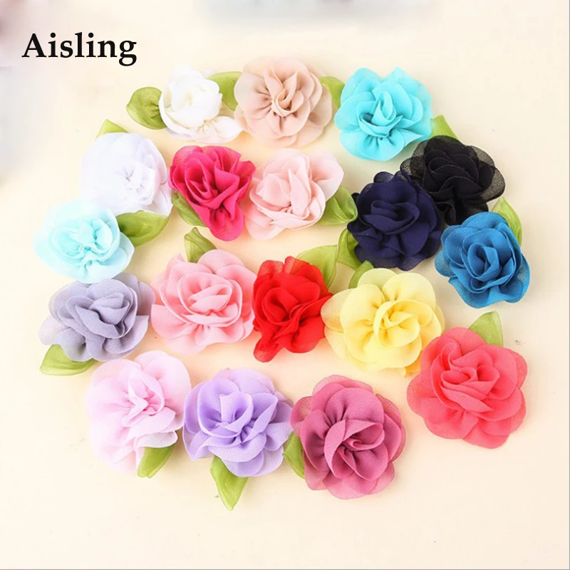 

Wide 6cm Chiffon Rose Flower Sew On Patch Applique DIY Crafts Stiker For Headwear Hat Bag Clothes Shoes Accessories P079