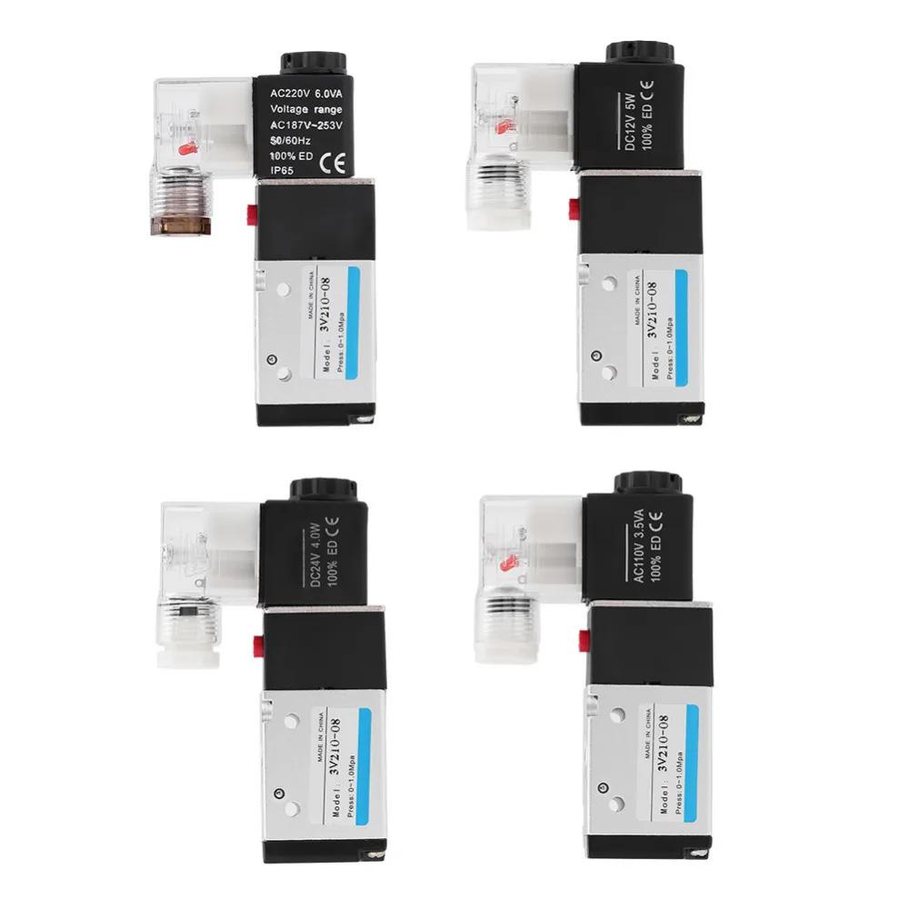 Пневматический электромагнитный клапан 3-сторонний выход 2-х позиционный Выключатель Тип G1/4 0,15-0,8 МПа