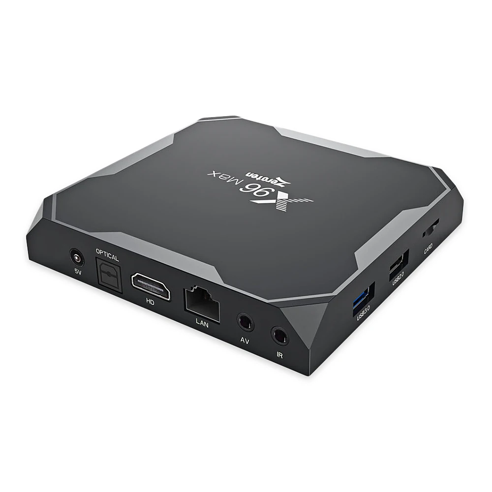 Оригинальный X96 MAX Смарт ТВ приставка Android 8 1 Amlogic S905X2 LPDDR4 четырехъядерный 4 Гб 64 WiFi