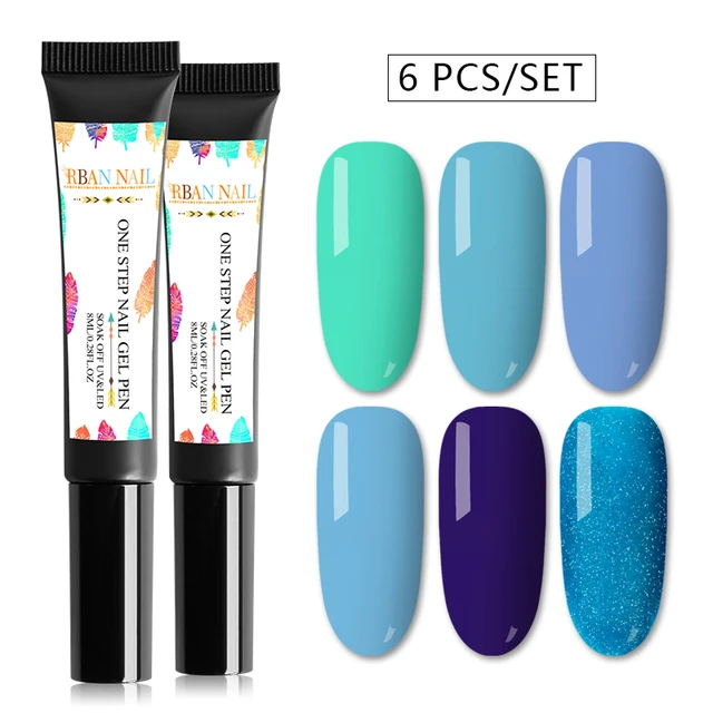 One Step Nail Gel Polish Pen 3 In 1 Gel Varnish Tool No Need Base Top