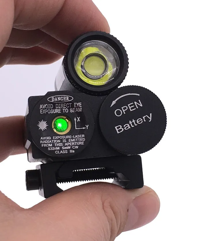 Tático para Rifle Pistola Laser Verde Caça Visão Âmbito 220lm Lanterna Led Botão Interruptor Airsoft Tiro Lf-6 17 Cheap Luzes de armas