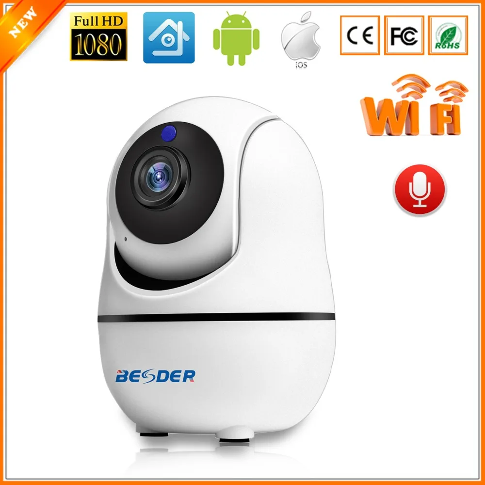 Беспроводная домашняя ip камера BESDER 1080P наблюдения Wi Fi ИК ночное аудио детский