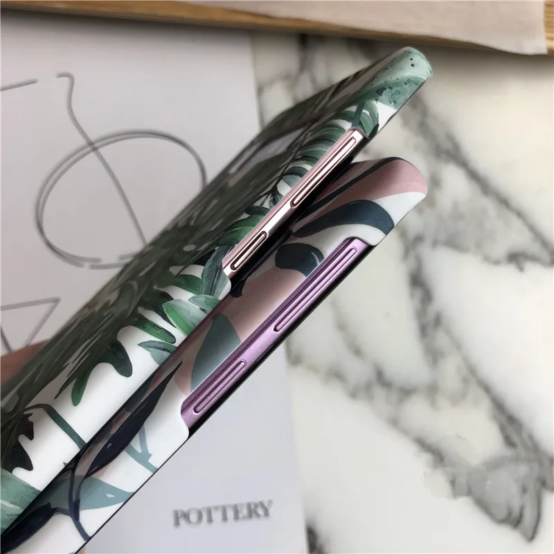 DCHZIUAN Plants Leaf Case For Samsung Galaxy S7 Edge S9 S8 Plus NOTE 8 Fashion Hard PC Phone Cover For Coque Samsung S8 Case