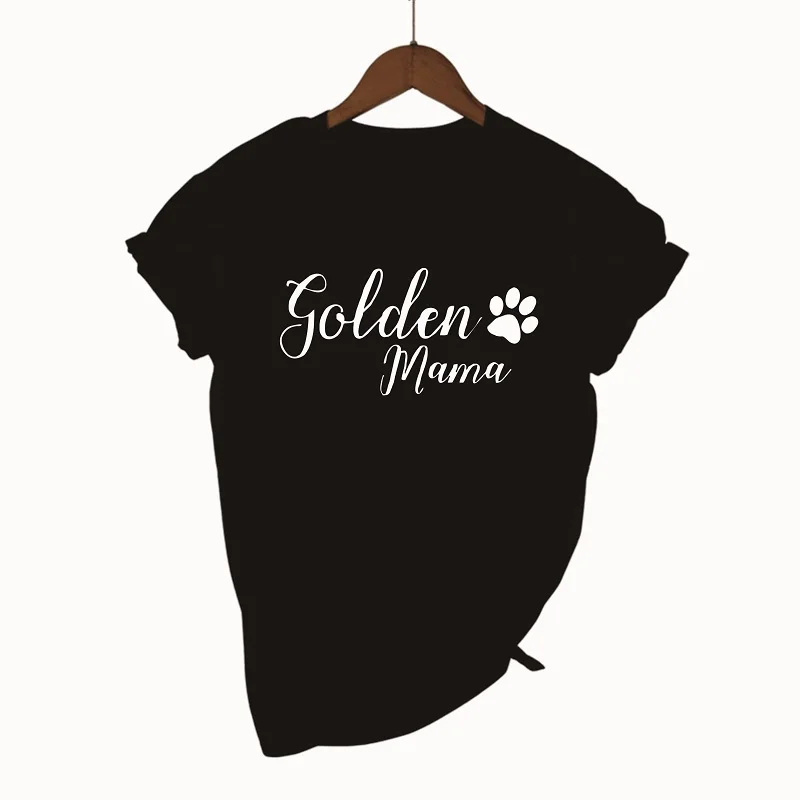 OKOUFEN/Новая модная футболка с надписью Golden Mama Повседневная летняя короткими