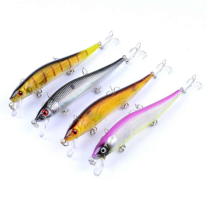 

4Pcs/Lot Fishing Lures 12.5cm/12.4g Minnow Lure 4 Color Select High Quality Hard Bait Crankbait Wobbler Fishing Tackle Wholesale