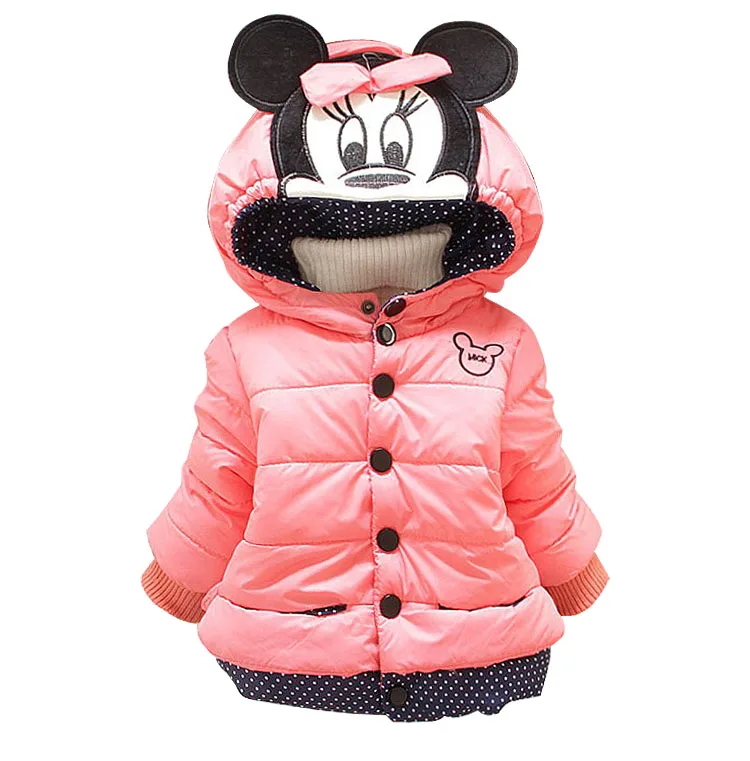 

Winter Girls Jacket Keeping Warm Kids Clothes Cartoon Minnie Coats For Girls Lovely Baby Girl Clothes Children Clothing