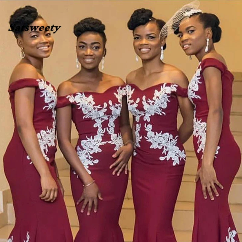 Burgundy-Mermaid-Evening-Gowns-Off-The-Shoulder-Appliques-Satin-Floor-Length-African-Nigerian-Prom-Gowns-Formal