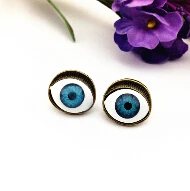 11.11 торговый фестиваль турецкий стиль сглаз серьги Мода глаза, беруши пирсинг - Окраска металла: Blue