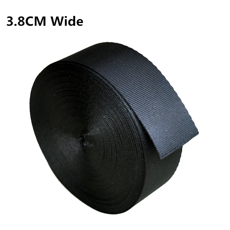 

38mm Wide 5M/lot Thickening Plain Weaves High-grade Encryption Imitation Nylon Webbing for Bags Braided Strap Backpack Belt