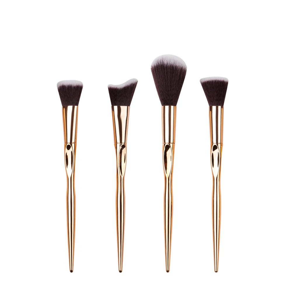 

Professional Rose Gold 4Pcs/Sets Eye Shadow Concealer Eyebrow Lip Brush Makeup Brushes Comestic Tool Make Up Eye Brushes Kit