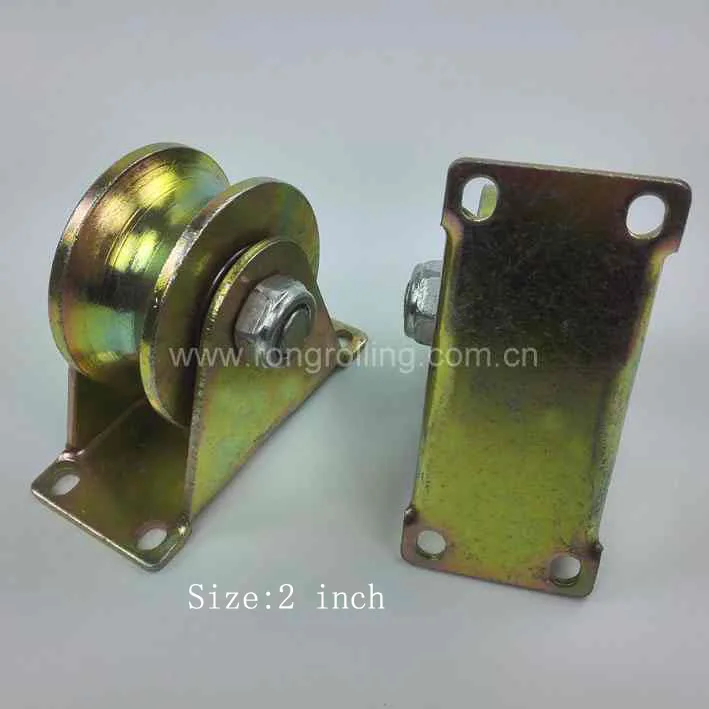 

2 inch diameter 50mm U-groove sliding door gate roller/wheel/pulley with double 608zz bearings. 2pcs/lot