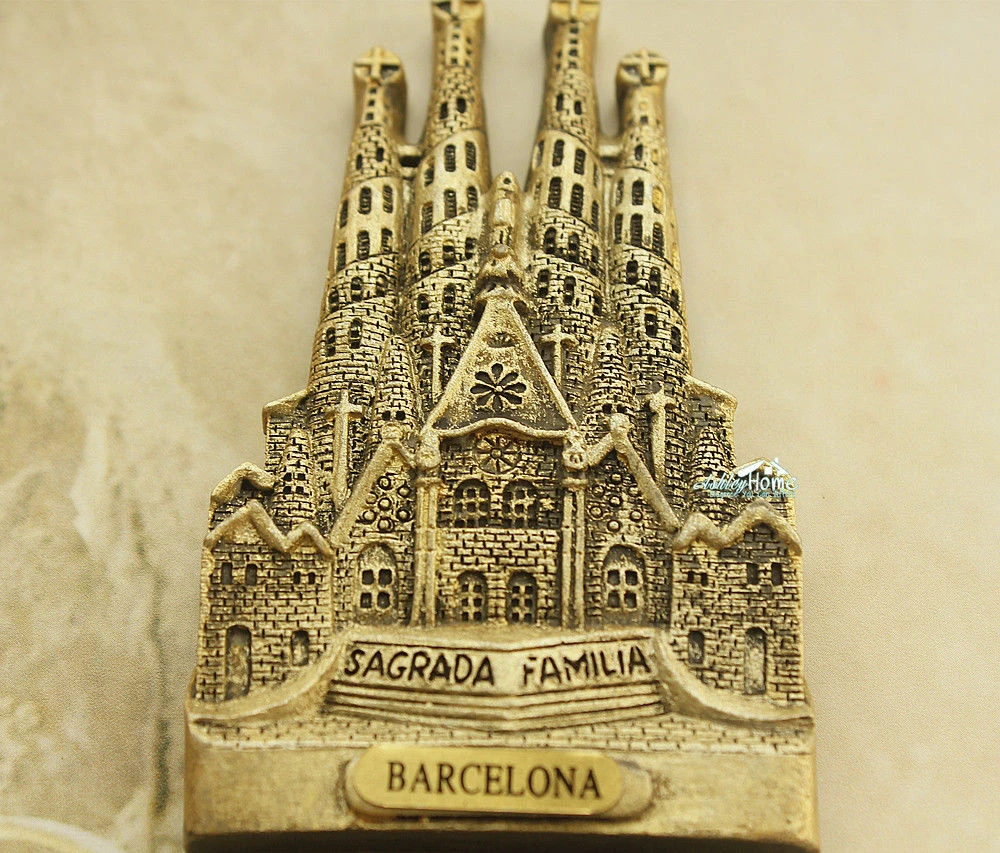 Barcelona Spanien Magnet Bilderrahmen 18cm Foto Epoxid Reise Souvenir