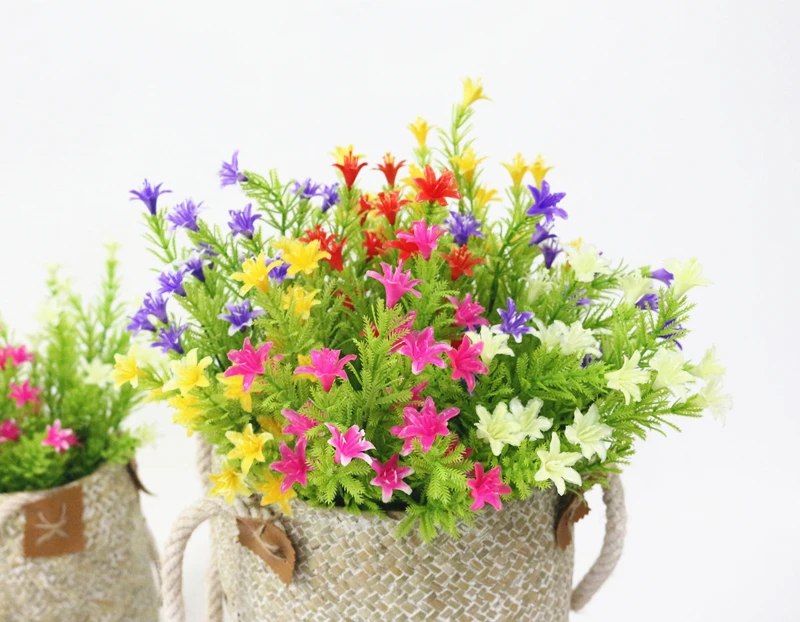 JAROWN Artificial Plastic Lily Fake Bouquet Wedding Feast Decorations Ramos De Flores Home Office Decor Simulation Flowers (2)