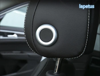 

Lapetus Fit For Volkswagen T-Roc T Roc 2018 - 2020 ABS Pearl Chrome Car Seat Pillow Headrest Button Decoration Ring Cover Trim