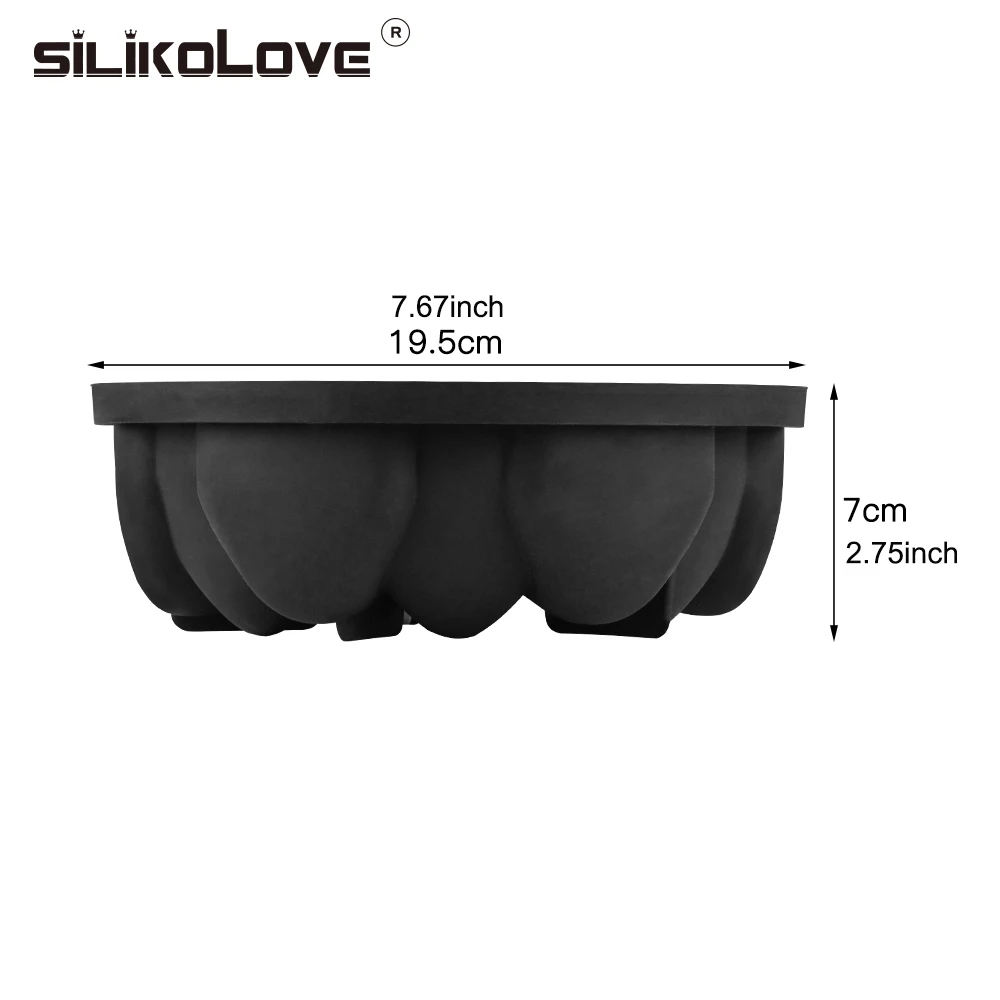 SILIKOLOVE новинка 7 дюймов форма для торта 3D венок гирлянда силиконовые формы