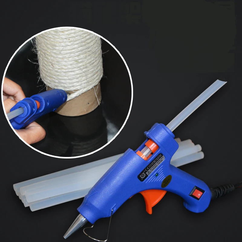 

[MPK Tools] Silicone Adhesive Gun for Sticking your Sisal Rope in Place, DIY Tool for Cat Scratch Products, Silicone, Cable Tie