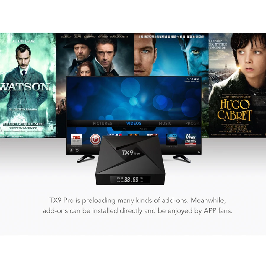  3GB 32GB Android Tv Box TX9 Pro Amlogic S912 Android 7.1 Smart Tv Octa Core 2.4G&5.8G WiFi Bluetoot