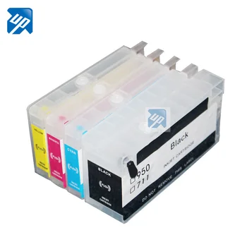 

UP brand 5sets For 711 Designjet T120 T520 refillable ink cartridge with chips Empty free shipping wholesale