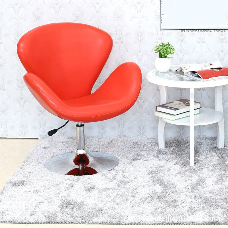 High Quality PU Material Short Swivel Lifting Chair Ergonomic Bar Stool Office/Waiting Room/Reception/Computer Chair cadeira