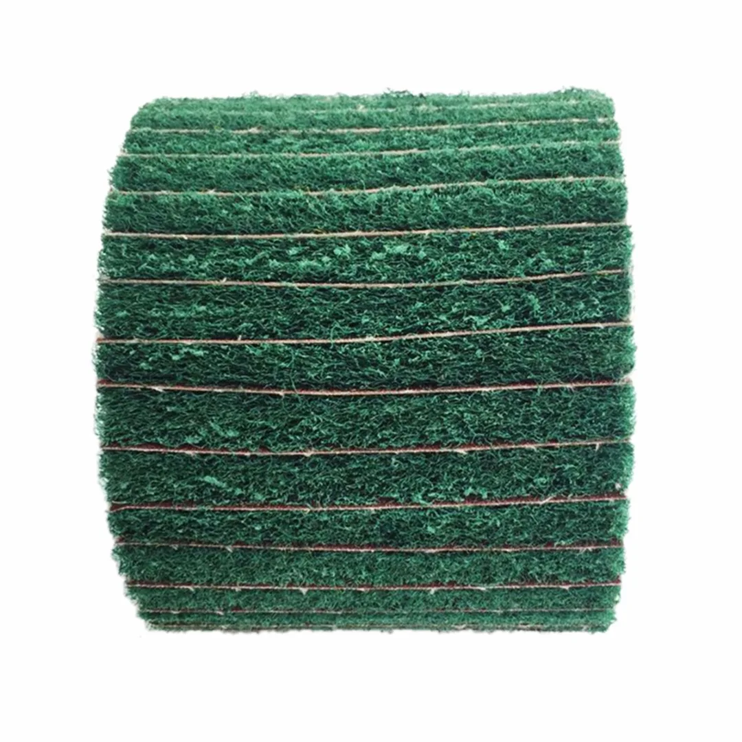 60/80/120/180/240/320  Grit Abrasive Polishing Wheel Non-woven Nylon Flap Wheel Brush Wire Drawing Polishing Burnishing Wheel