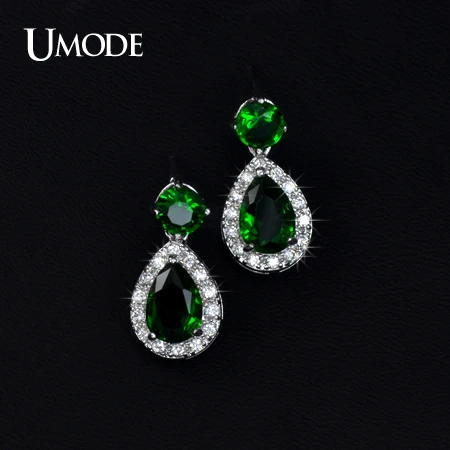 

UMODE 4 COLOR CHOICE Cute Jelly Drop Cubic Zirconia Earrings UE0046