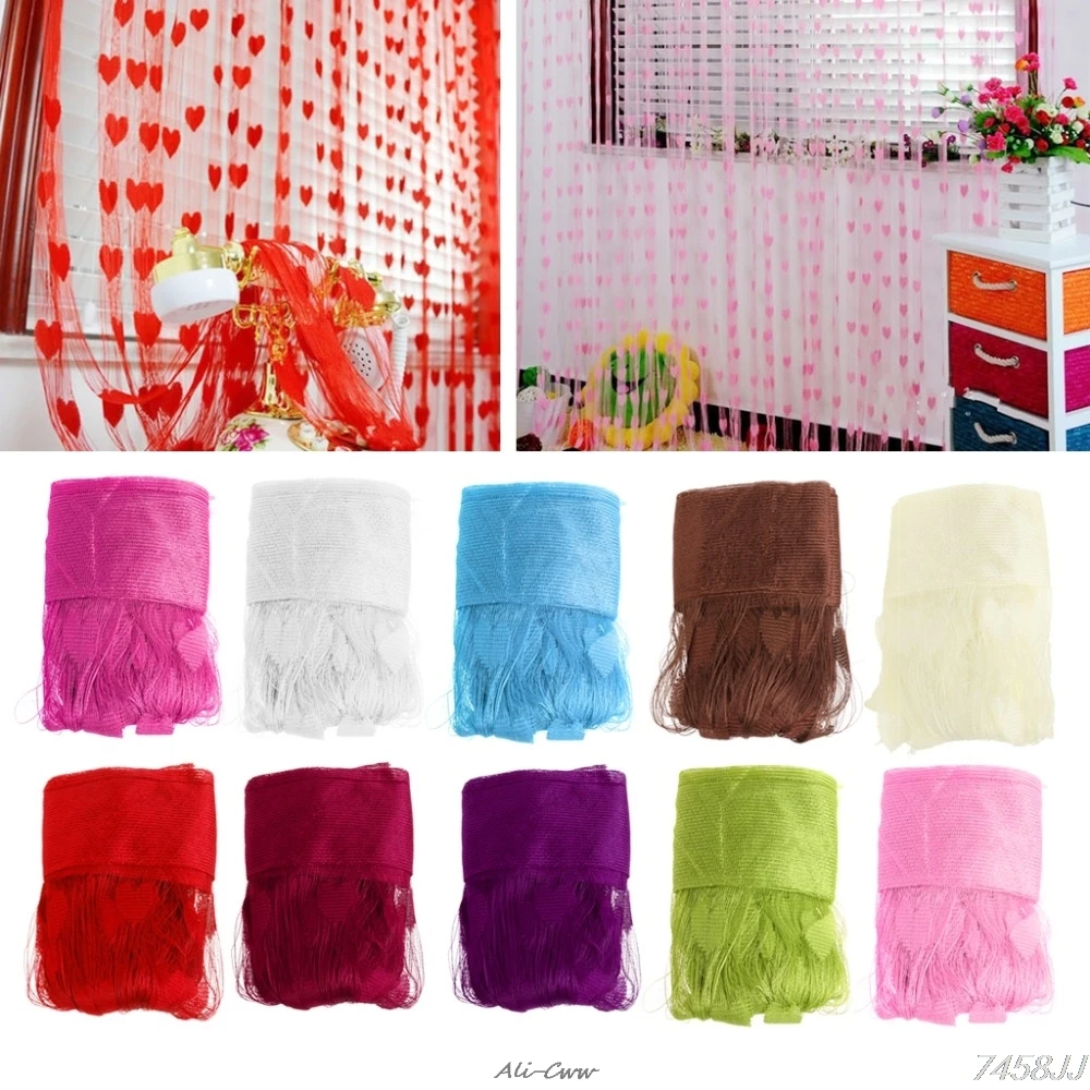 

Curtains for Living Room 200cm x 100cm Silk String Curtain blinds Window Door Divider Sheer Curtains Valance Window kitchen #