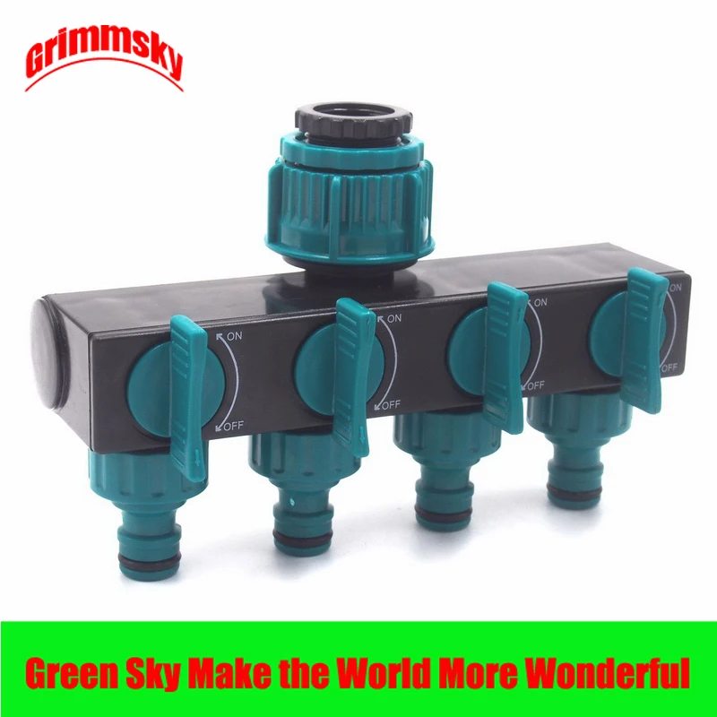 Орошение сада женский нитки 1/2 "3/4" 1''faucet 4 способ разветвитель для садового шланга