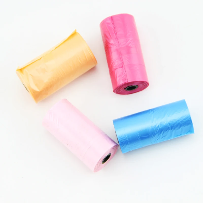 

1 Rolls/20Pcs Pet Poop Bags Solid Random Color Cat Waste Oick Up Clean Bag Eco-friendly Easy Carry Bags