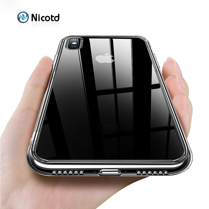Nicotd Clear Silicon Soft TPU Case For X 7Plus 8 8Plus 7 XS MAX XR Transparent Phone Case For iPhone 5 5s SE 6 6s 6Plus 6sPlus (8)