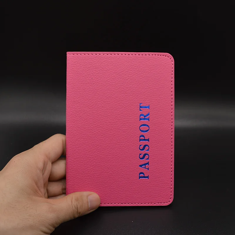 Soft Elegant Cute Women Passport Cover Pink Black Covers for Passports