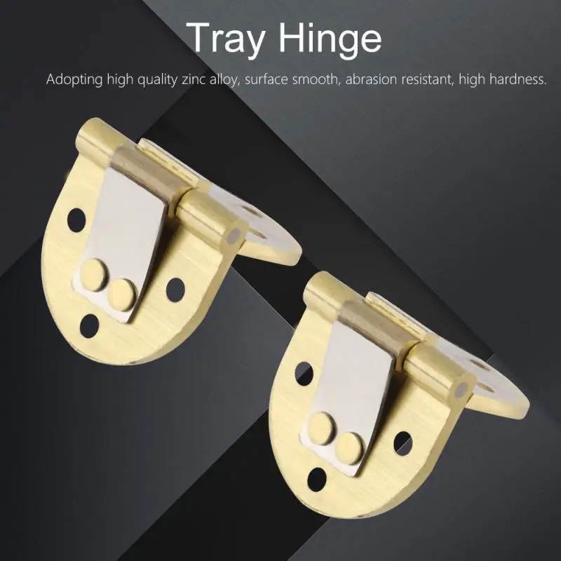 

2Pcs/set 90 degree Folding Hinges Metal Round Edge Sewing Machine Table Hinges Flip Tray Hinge Furniture Accessory Zinc Alloy