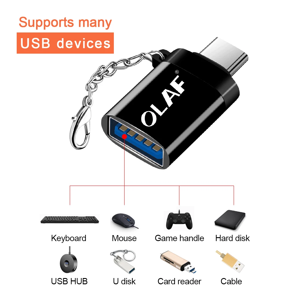 Olaf OTG type C/USB OTG адаптер usb type C type c адаптер usb type-c к USB 3,0 OTG адаптер для Xiaomi huawei samsung S10 S9