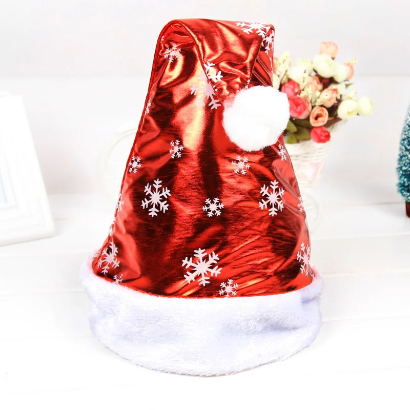

Glitter Snowflake Christmas Hat Santa Claus Hat Christmas decoration props adult children christmas hat wedding party supplies