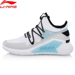 Li-Ning/Женская обувь для экстра-ходьбы; однотонные Тканные дышащие удобные спортивные туфли с подкладкой и облаком; кроссовки для отдыха; AGLP038