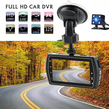 Dash Cam Dual Lens Car DVR Vehicle Camera Full HD 1080P 3 IPS FrontRear Night Vision Video Recorder G-sensor Parking Monitor