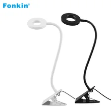 

Fonkin Usb LED Table Lamp Clip Dimmable Flexible Gooseneck Bureaulamp Reading Book Light Study Office Desk Lamp 5DV 6W Aluminum